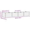 vidaXL Planter Light Grey 125.98 x 31.50 x 17.72 in Steel