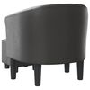 vidaXL Tub Chair with Footstool Gray Faux Leather