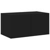 vidaXL TV Wall Unit Black Engineered Wood TV Wall Unit Rectangular