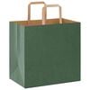 vidaXL Paper Bags 250 pcs with Handles Green 26x17x25 cm