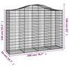 vidaXL Gabion Basket Silver Galvanized iron Extra Large Gabion Basket