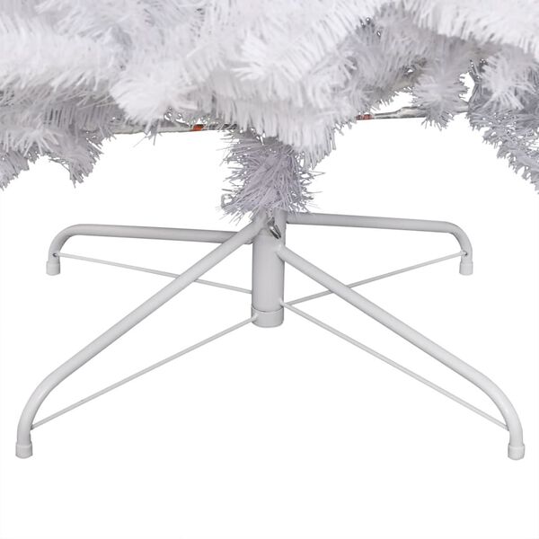 vidaXL Artificial Hinged Christmas Tree White PVC