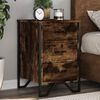 vidaXL Bedside Cabinet Smoked oak Engineered wood, metal