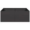 vidaXL Planter Black Cold-rolled steel 31.5x31.5x11.8 in Durable