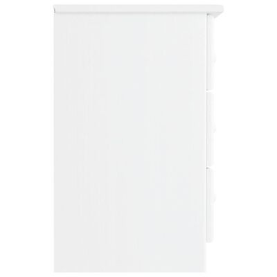 vidaXL Bedside Cabinet ALTA White 16.9"x13.8"x15.9" Solid Wood Pine