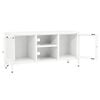 vidaXL TV Stand White 41.3"x13.8"x20.5" Steel and Glass