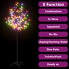 vidaXL Christmas Tree Black trunk with colorful LED lights