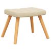 vidaXL Relaxing Chair With Stool Cream