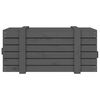 vidaXL Storage Box Grey Solid Pine Wood Medium Storage Box Rectangular