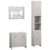 vidaXL Bathroom Furniture Set Concrete Grey Engineered Wood Medium