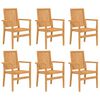 vidaXL 7 Piece Patio Dining Set Solid Wood Teak