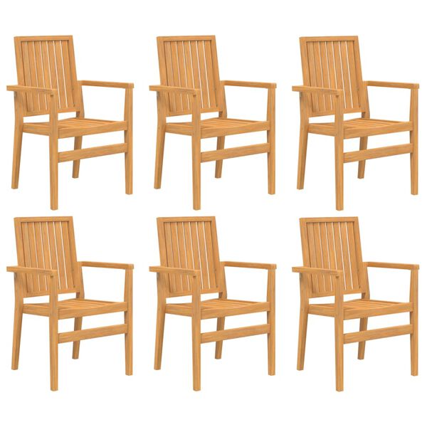 vidaXL 7 Piece Patio Dining Set Solid Wood Teak