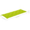 vidaXL Patio Bench with Bright Green Cushion 59.1" Solid Teak Wood
