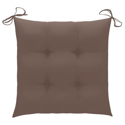 vidaXL Chair Cushions 4 pcs Taupe 19.7"x19.7"x2.8" Fabric