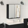 vidaXL Bathroom Mirror Cabinet with Shelf Black oak 64 x 20 x 67 cm