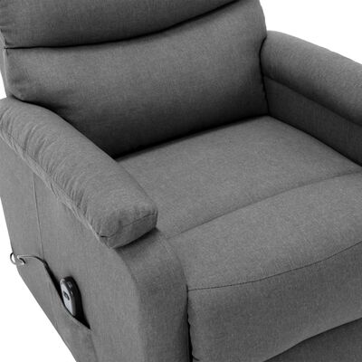 vidaXL Stand up Chair Light Gray Fabric