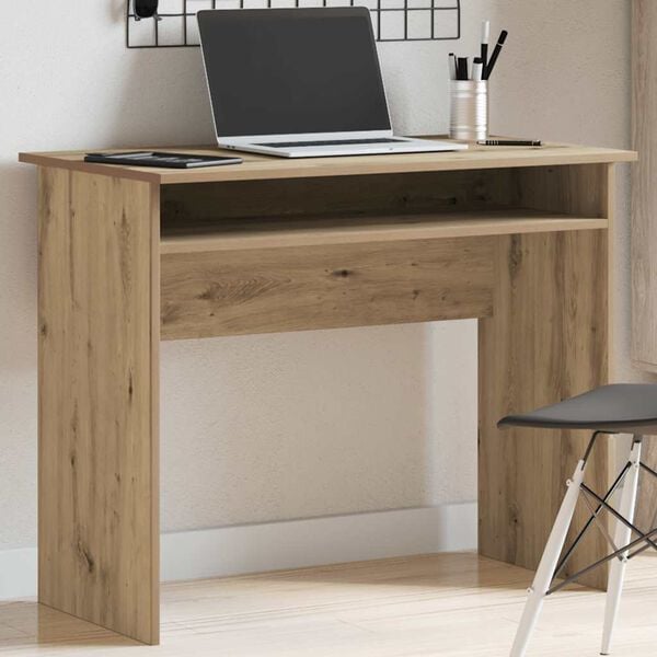 vidaXL Desk Artisan oak Engineered wood 35.4 in x 19.7 in x 29.1 in Desk