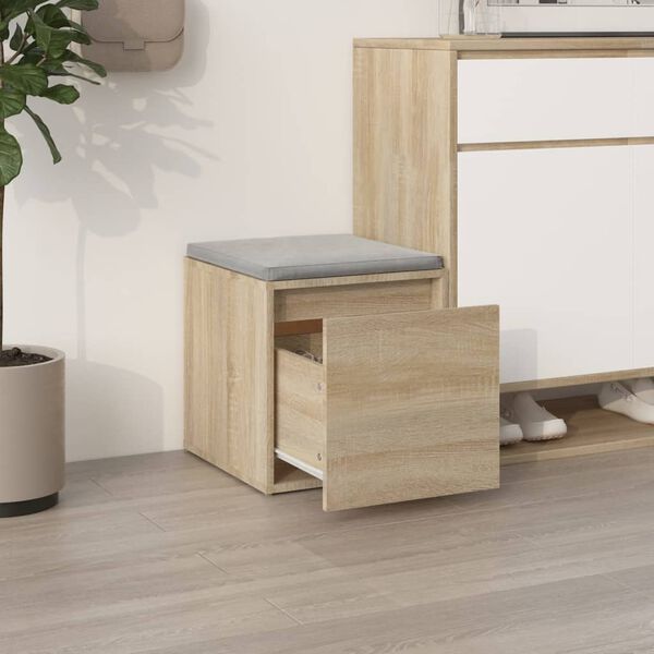 vidaXL Box Drawer Sonoma Oak Engineered Wood 15.9 in x 15.7 in x 15.9 in