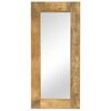 vidaXL Mirror Brown Solid mango wood, glass 19.7 x 43.3 in