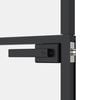 vidaXL Interior Door Black 32.7"x79.3" Tempered Glass&Aluminum Slim