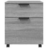 vidaXL File Cabinet Gray Sonoma Engineered Wood Standard Smooth Sliding