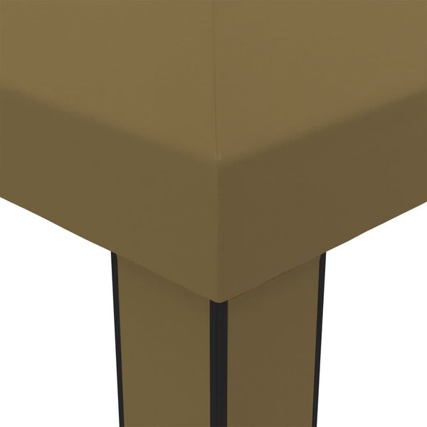 vidaXL Gazebo Taupe 100% polyester, powder-coated steel 9.8x19.7 ft