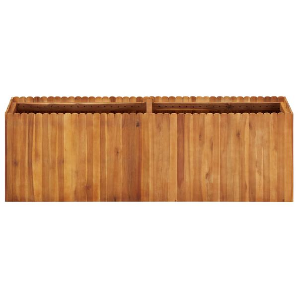 vidaXL Raised Bed Natural wood color Solid acacia wood 59.1x11.8x19.7 in
