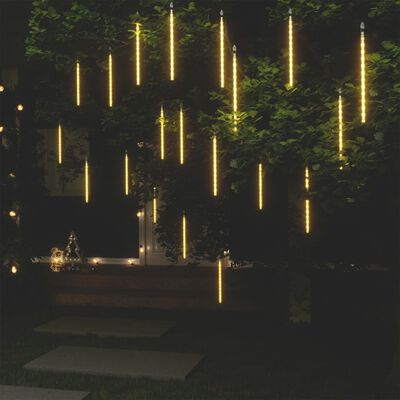 vidaXL Meteor Lights 20 pcs 11.8" Warm White 480 LEDs Indoor Outdoor