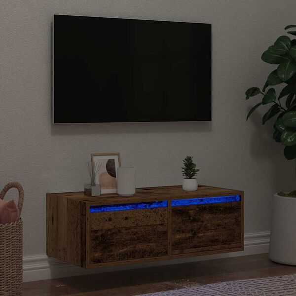vidaXL TV Cabinet Old wood Engineered wood 29.5 in x 14.0 in x 9.8 in