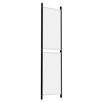 vidaXL 4-Panel Room Divider White 78.7"x78.7" Fabric