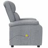 vidaXL Massage Chair Light Gray Fabric (100% polyester), Foam, Metal, Wood