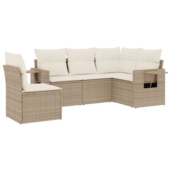 vidaXL Garden Sofa Set Beige