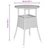 vidaXL Garden Table Grey Poly rattan, powder-coated steel, solid acacia wood