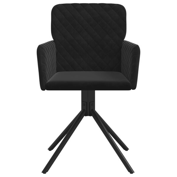 vidaXL Swivel Dining Chair Set of 2 Black