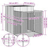 vidaXL Dog House Anthracite Galvanized Steel 65 x 98.8 x 71.3 in Durable