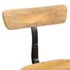 vidaXL Bar Stool Set of 2 Brown and Black Solid Mango Wood and Metal