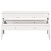 vidaXL Picnic Table White Solid Pine Wood Medium Picnic Table