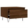 vidaXL Coffee Table Set of 2 Brown Oak Engineered Wood, Metal Medium