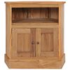 vidaXL Corner Sideboard Natural Wood Solid Teak Wood 23.6 x 17.7 x 23.6 in
