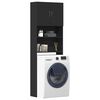 vidaXL Washing Machine Cabinet Black 25.2x9.4x74.8" Engineered Wood