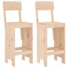vidaXL Garden Bar Set Natural wood Solid pine wood Compact Footrest