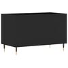 vidaXL Record Cabinet Black Engineered wood, Iron Medium Record Cabinet