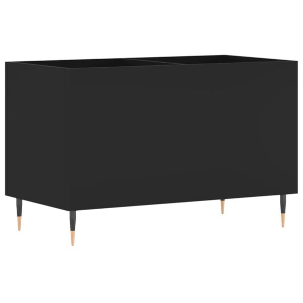 vidaXL Record Cabinet Black Engineered wood, Iron Medium Record Cabinet