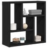 vidaXL Wall Shelf Black Oak Engineered Wood Medium Wall Shelf Square