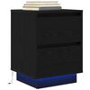 vidaXL Bedside Cabinet Black Engineered wood 15.0 x 13.4 x 19.7 in