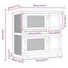 vidaXL Rabbit Hutch Brown, Green Pine wood, Plywood, Powder-coated iron