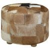vidaXL Pouffe Multicolor Genuine goat leather upholstery Medium Sturdy