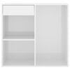 vidaXL Cosmetic Cabinet High gloss white Engineered wood 31.5x15.7x29.5 in