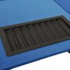 vidaXL Poker Table Blue Engineered wood, felt, faux leather, metal