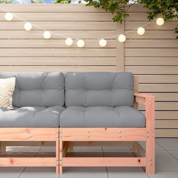 vidaXL Garden Corner Sofa Natural Wood Solid Douglas Fir wood Medium